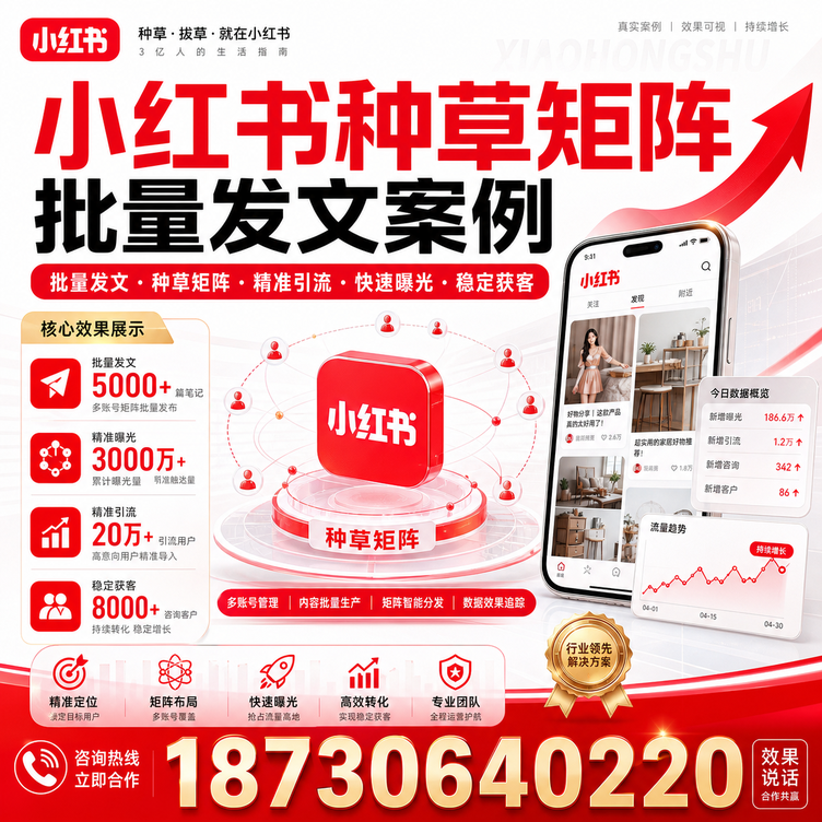 蚌埠小红书种草矩阵批量发文案例